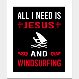 I Need Jesus And Windsurfing Windsurf Windsurfer Posters and Art